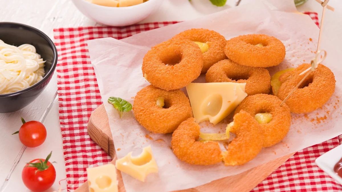 بطاطس حلقات الجبن